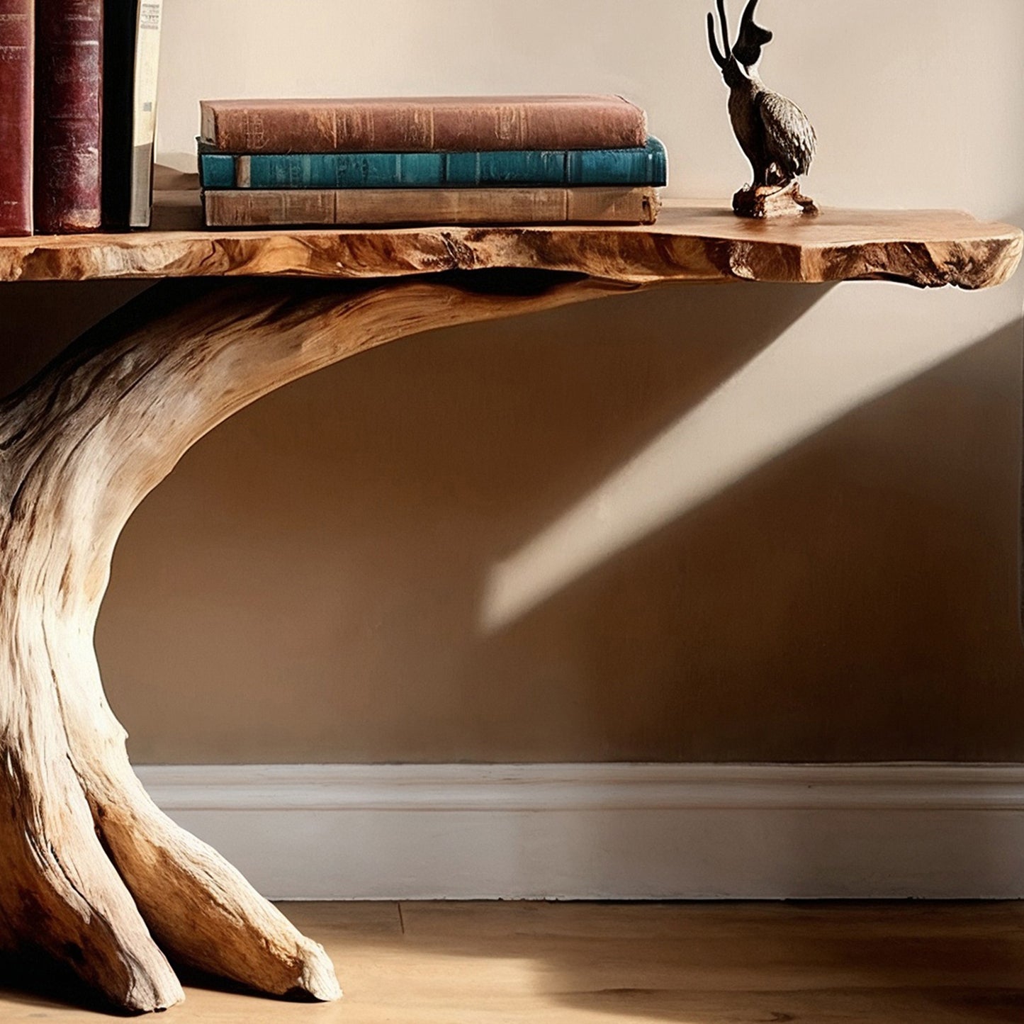 RootHarbor Console Table – Handmade Reclaimed Wood Entryway Table - Bespoke Wood TTK