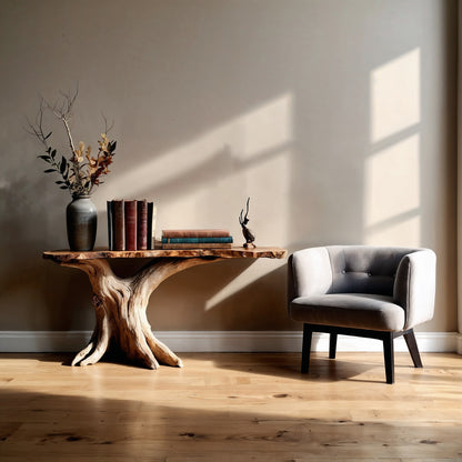 RootHarbor Console Table – Handmade Reclaimed Wood Entryway Table - Bespoke Wood TTK
