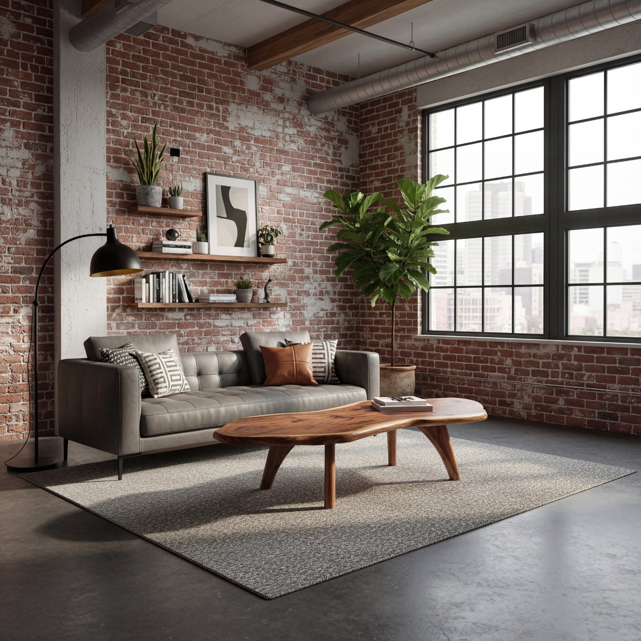 Mid-Century Modern Live Edge Coffee Table – Solid Wood Centerpiece for Living Room - Bespoke Wood TTK