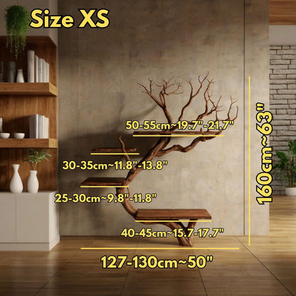 VitaBranch Tree Bookshelf | Handmade Driftwood Solid Wood Bookcase - Bespoke Wood TTK