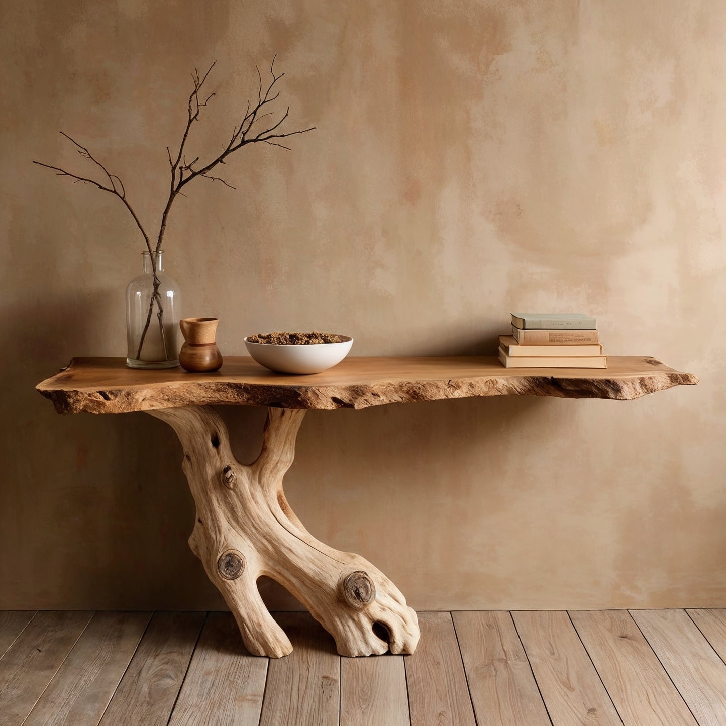 RootShoe Console Table – Handmade Reclaimed Wood Entryway Table - Bespoke Wood TTK