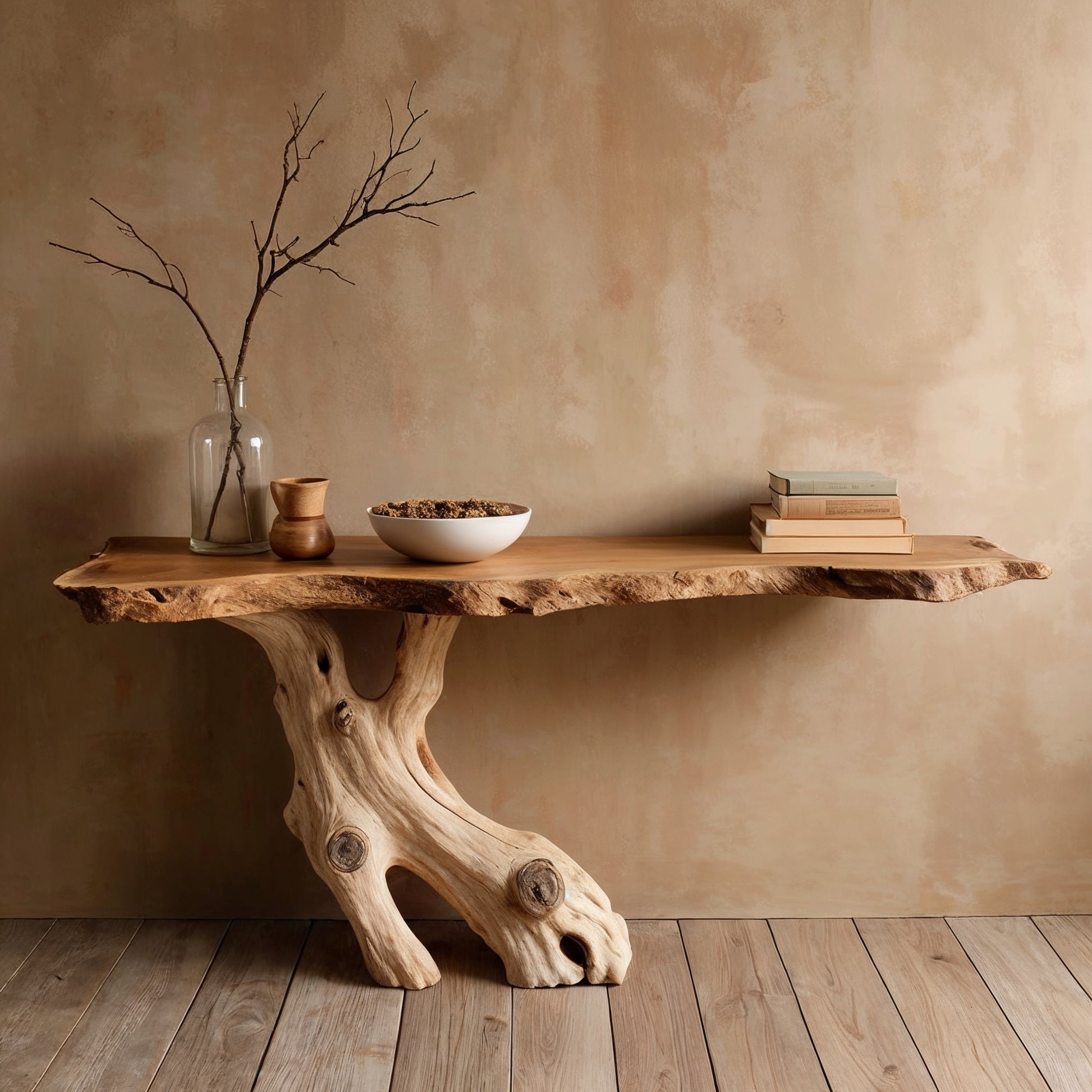 RootShoe Console Table – Handmade Reclaimed Wood Entryway Table - Bespoke Wood TTK