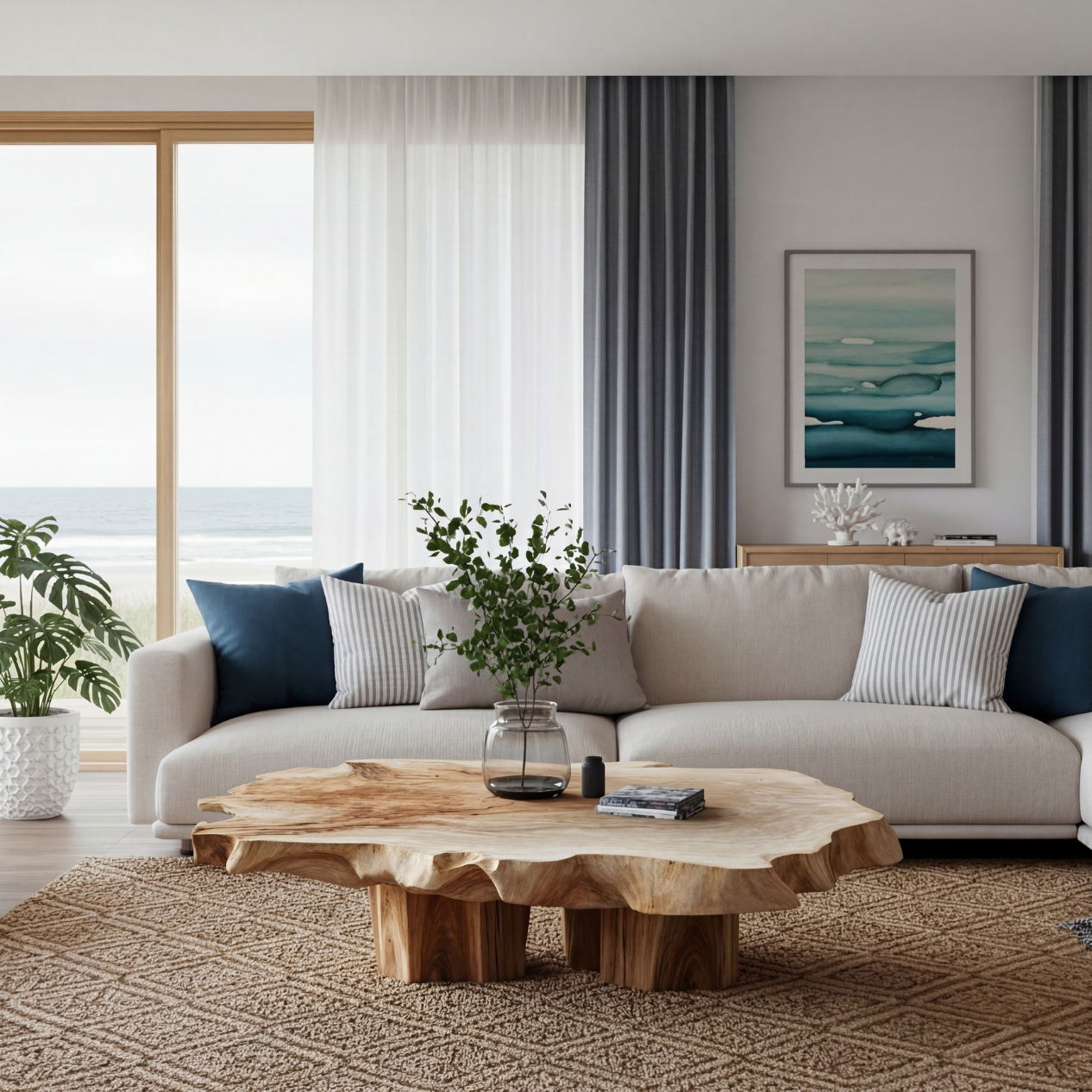 Handcrafted Live Edge Coffee Table – Unique Solid Wood Centerpiece - Bespoke Wood TTK