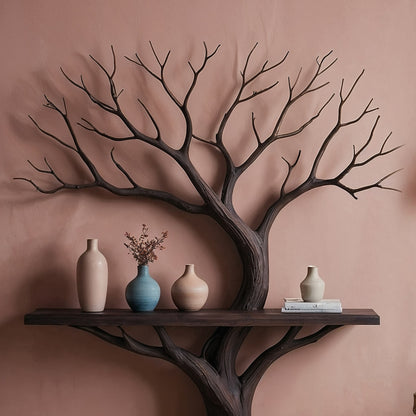 TreeMuse Tree Console Table – Sculptural Branch Shelf in Rustic Solid Wood - Bespoke Wood TTK