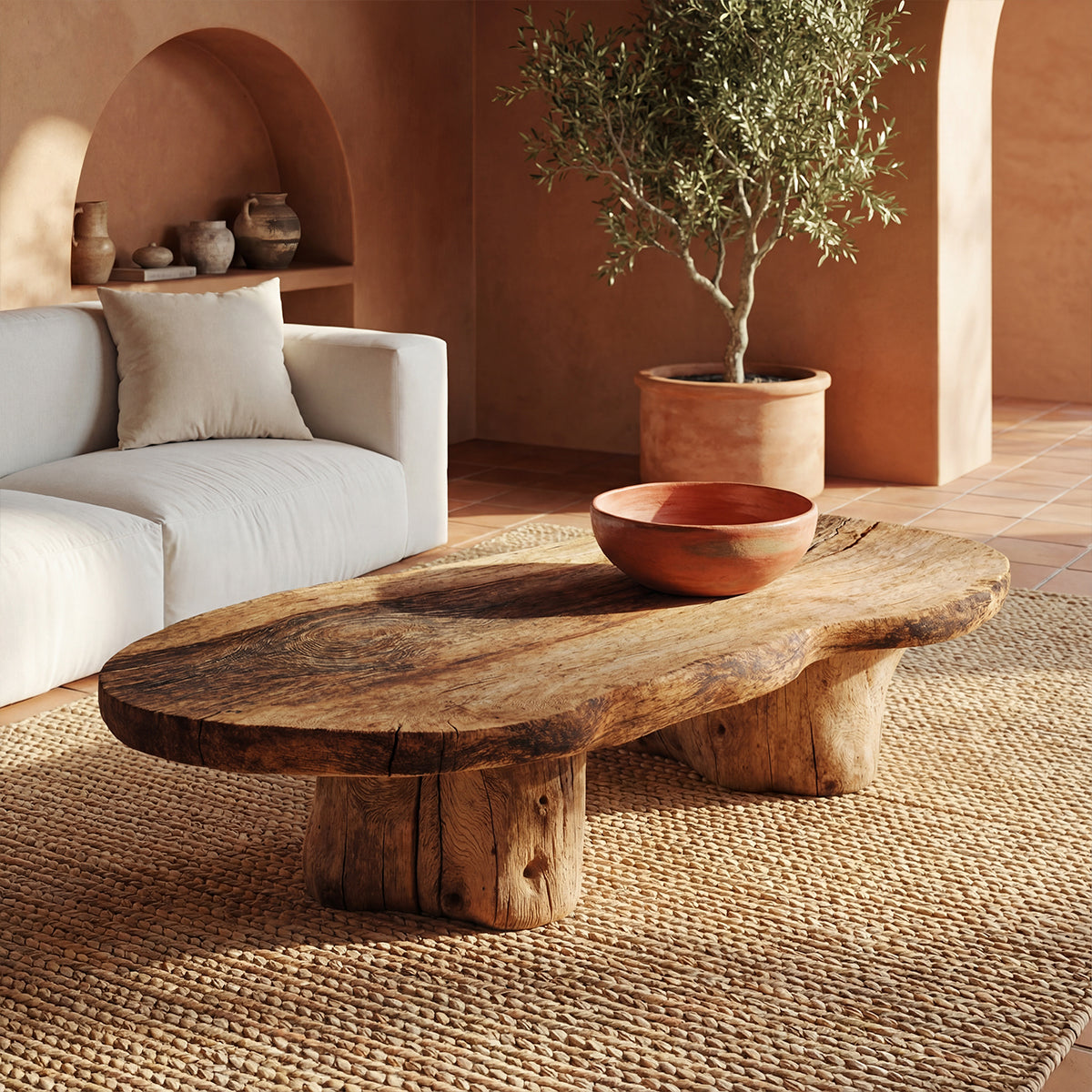 Solid Wood Coffee Table – Handmade Organic Low Table - Bespoke Wood TTK