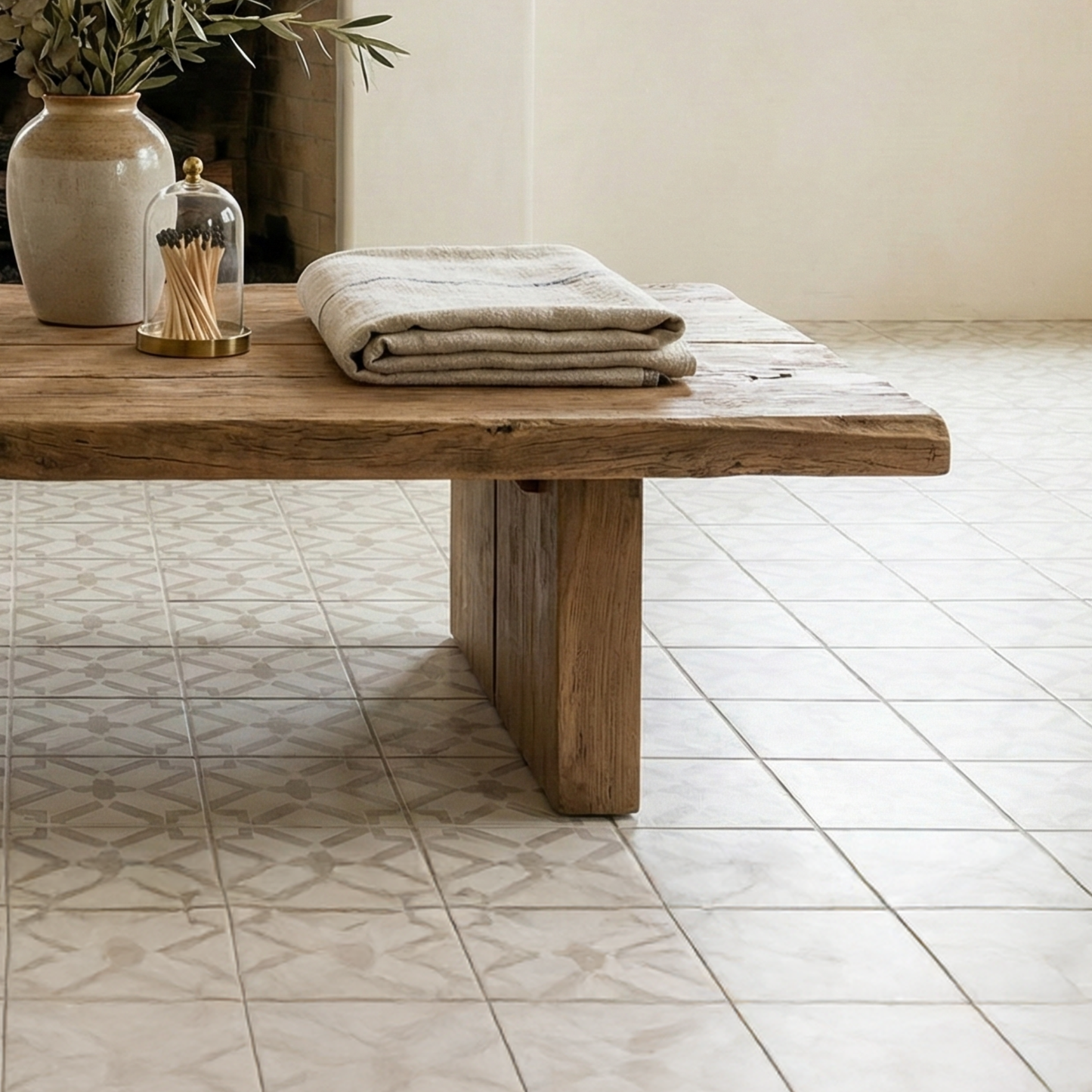 Live Edge Solid Wood Coffee Table – Rustic Solid Wood Slab Table, Handmade Low Dining & Living Table - Bespoke Wood TTK