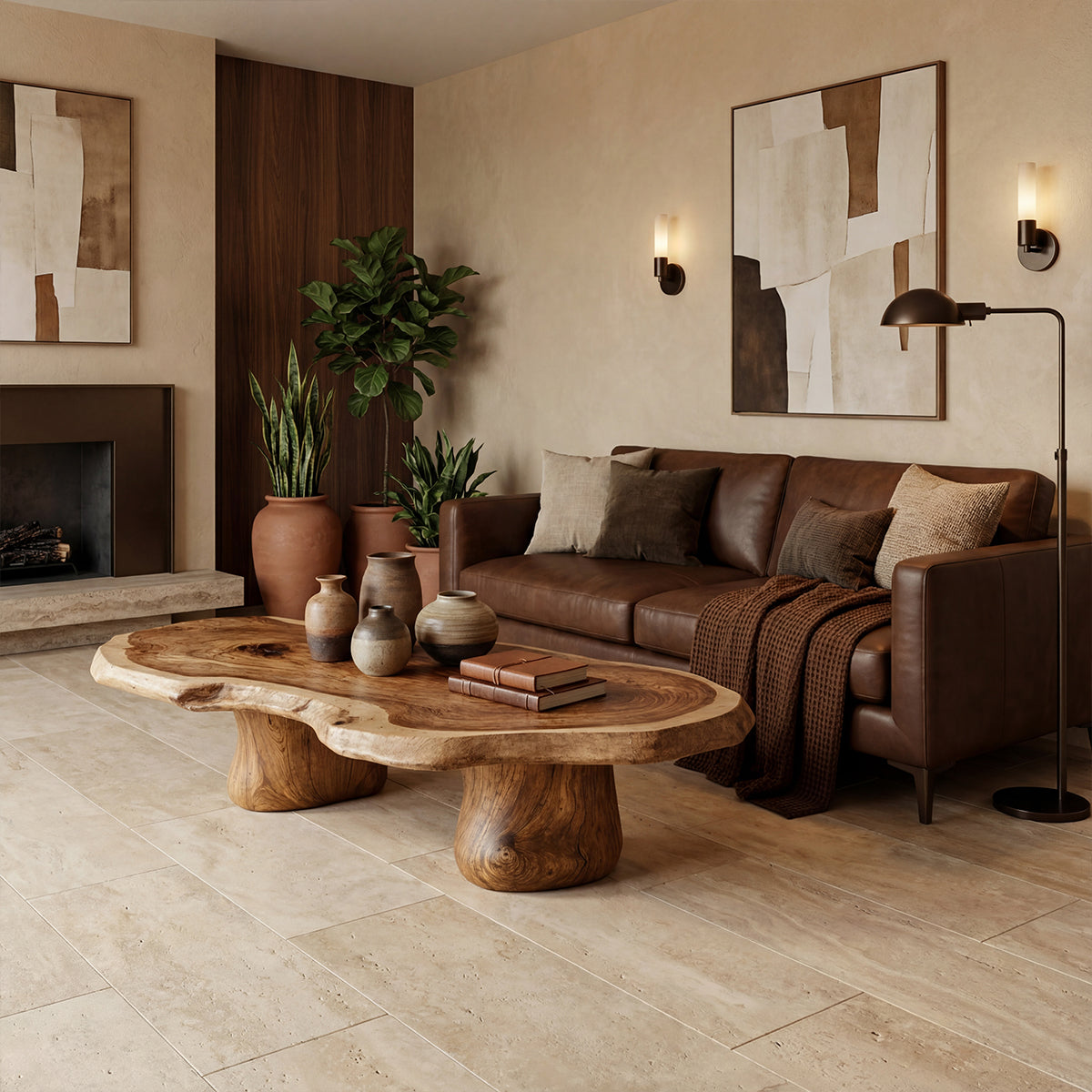 Modern Solid Wood Coffee Table – Handcrafted Natural Grain - Bespoke Wood TTK