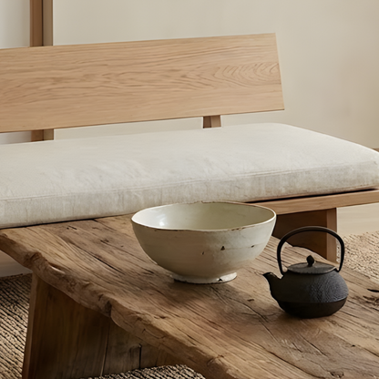 Live Edge Solid Wood Coffee Table – Rustic Low Dining & Living Room Table, Handmade Reclaimed Wood Slab - Bespoke Wood TTK