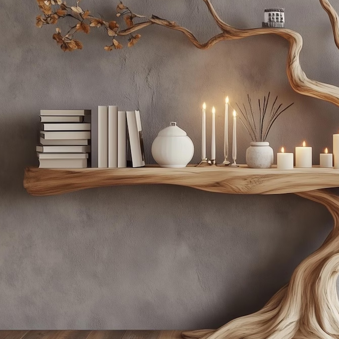 BranchForm Tree Console Table – Organic Sculptural Wood Entryway Table for Japandi & Wabi-Sabi Inspired Decor - Bespoke Wood TTK