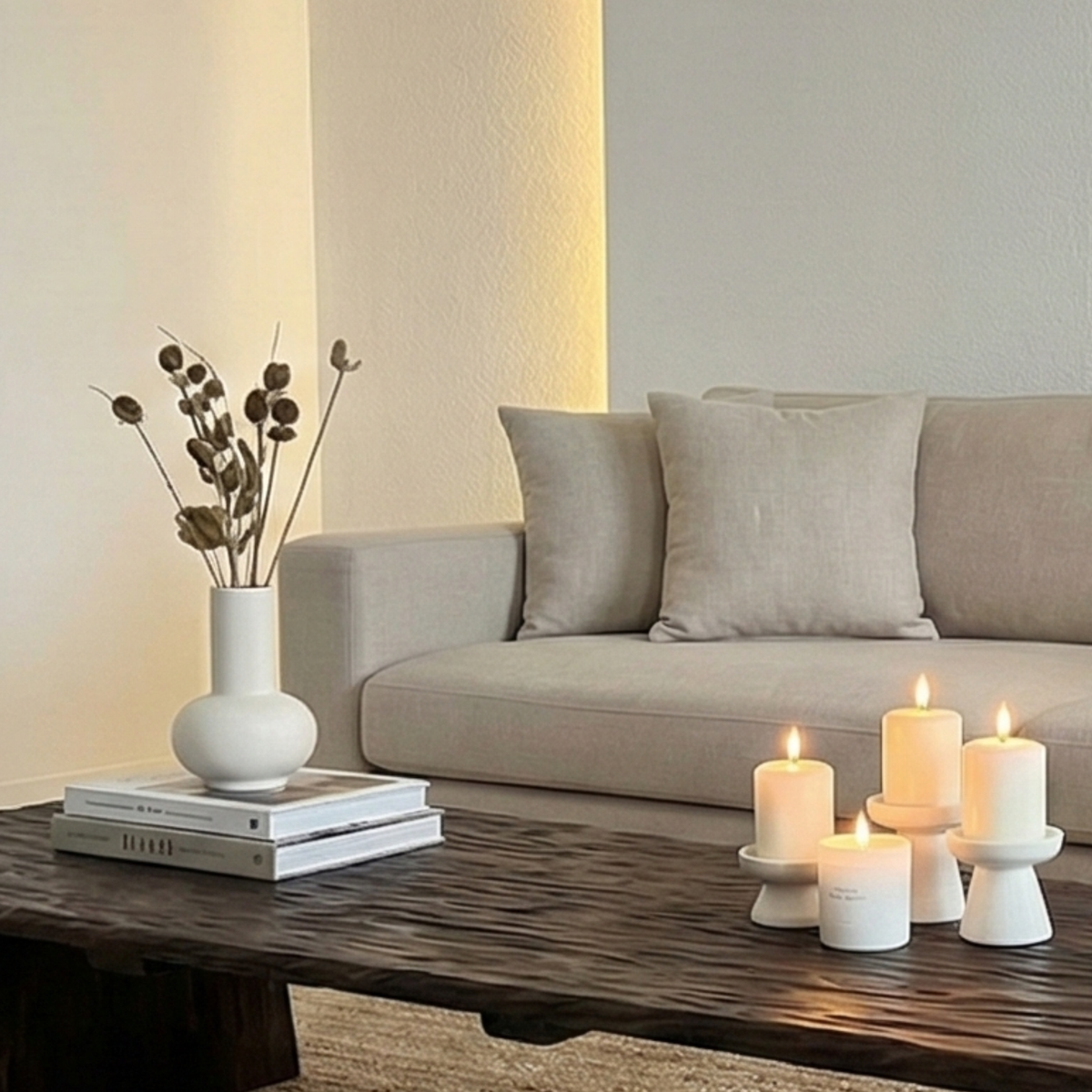 Live Edge Solid Wood Coffee Table – Rustic Low Dining & Living Room Table, Handmade Reclaimed Wood - Bespoke Wood TTK