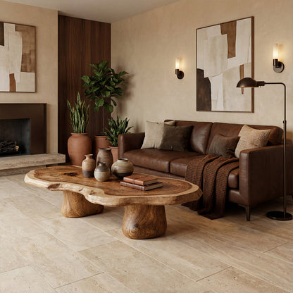 Modern Solid Wood Coffee Table – Handcrafted Natural Grain - Bespoke Wood TTK