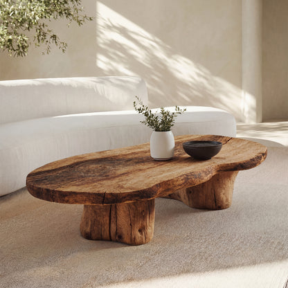 Solid Wood Coffee Table – Handmade Organic Low Table - Bespoke Wood TTK