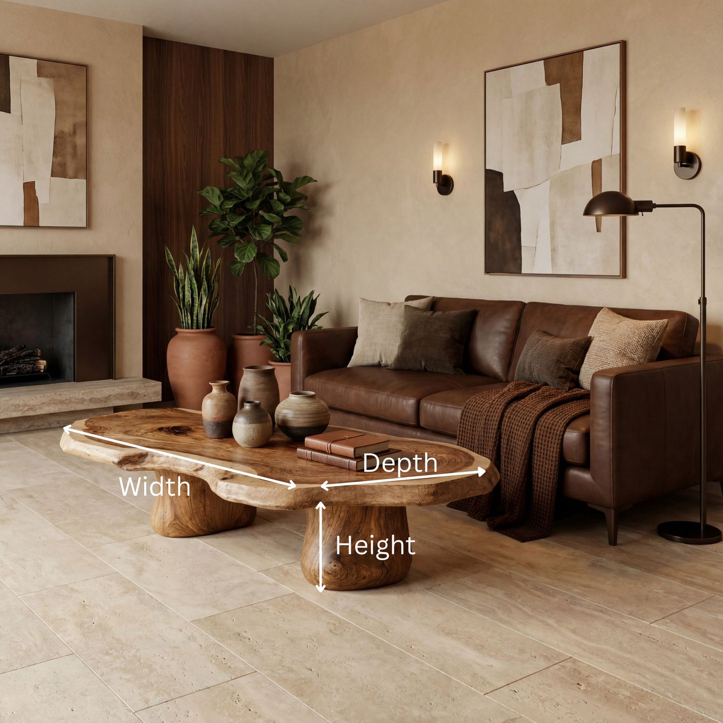 Modern Solid Wood Coffee Table – Handcrafted Natural Grain - Bespoke Wood TTK